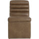 Norm Copley Cognac Wheeled Dining Chair